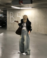 [BELLIDE MADE] マニー, ビンテージワイドデニムパンツ