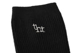 tht rib mid socks - black    