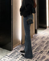 Fade bootcut denim pants