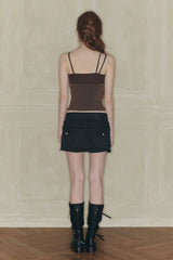 ABBY STRAP TOP brown