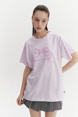 Ribbon Boxy T Purple