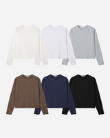 ソフクロップワッフルロングスリーブ