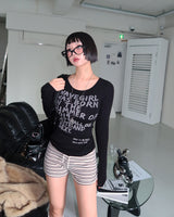 Stripe banding napping shorts