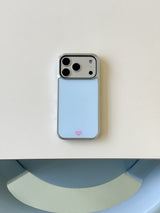 [Magsafe] ブルークリームシルバーグラスバンパーケース
