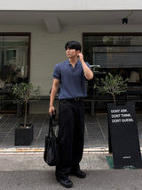 Summer slab embo black jeans