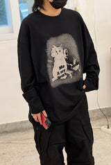 フィアーズマイキャットプリントTシャツ
