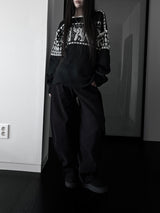 スタッドエッジワイドデニム (fleece-lined / 2color)