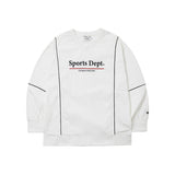 Sports Dept Logo Piping Nylon Pullover - White
