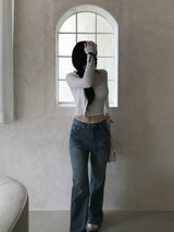 Baby Cloud Lace Ribbed Bra Cap Sleeveless Top