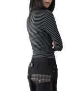 Theone Wide Collar Slim Long Sleeve