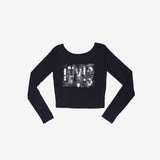 イーディスブラックロゴスリムTシャツ