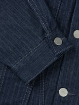 Non-Fade Wrap Slash Denim Jacket