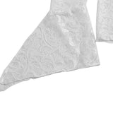 Lace V-neck see-through blouse
