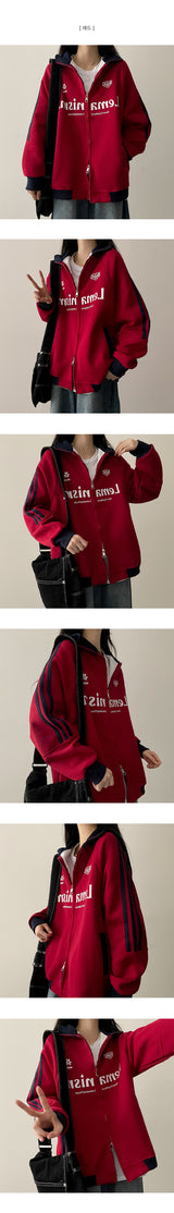 Nice Color Matching トラックラインハイネックジップアップ