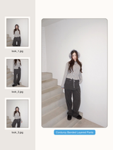 Corduroy Banded Layered Pants