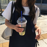 ロエンディレイヤードビスチェショートスリーブロングドレス 2 カラーズ