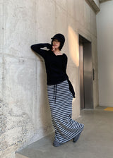 WOOL BUTTON HOOD TEE