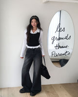 Tweety Frill Collar Polka Dot Long Sleeve T-Shirt