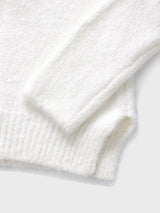 Muffler symbol knit set (White)