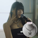 [IDLE Miyeon Necklace] Princess Butterfly Chain Semi Choker Necklace