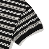 ストライプピケTシャツ [BLACK]