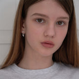 Silver 925 Minimal Ribbon Earring