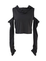 フィオラショルダーカットフーディーT (2color)