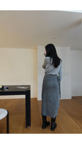 vase knit wrap skirt (2C)