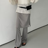 Layered Flare Pants - 3colors