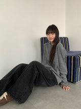 ルネン ウォッシング ワイド デニム パンツ