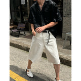 [S/S] レザープリーツシャツ