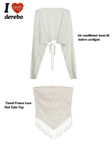  Tassel France Lace  Pad Tube Top