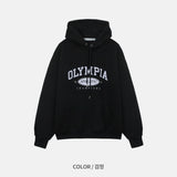 LMN オリンピアエンブロイダリーダブルペーパーオーバーサイズフィットフーディド (6 colors)