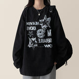 オッドビンテージプリンティドボクシー長袖Tシャツ