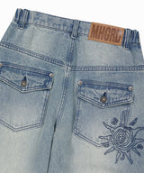 WASHED POCKET DENIM PANTS_BLUE