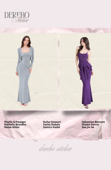 Violet Sleeveless Long Dress Cardigan Set (LONG)