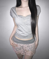 blush lace sk (2colors)