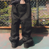 Stripe denim pants / Black