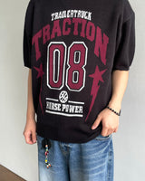 Bold Printed Short-Sleeved Knit