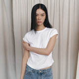 C 90S LINE BASIC T-SHIRT_WHITE