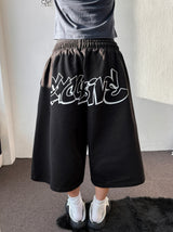 Hip Character Tattoo Lettering Bermuda Shorts 3color