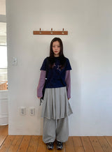 26SS★ [BAONHAUS] Langmel Banding Layered Skirt Pants