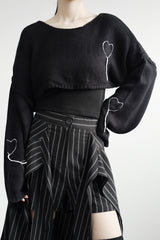 ソラス ハート クロップ ニット