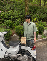 No.1248 S チェック オーバー ハーフ シャツ (3color)