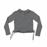 dot frill tee (gray)