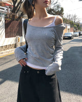 マコカラーレイヤード長袖Tシャツ