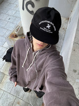 No.0998 pigment embro hood zip-up