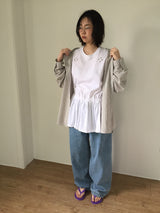 Eyelet Ruffle Crewneck T-Shirt (3color)