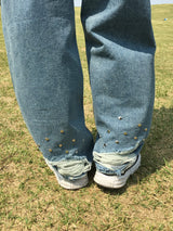 カービークラックカーブドデニムパンツ (1c)