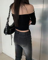 [MADE] Halter tie T - black